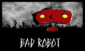 A very cute Bad robot in the middle of the field makes an excellent robot logo design