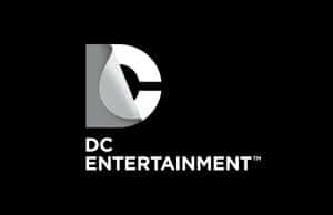 Famous DC Entertainment logo in black and white. Very subtle design