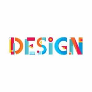 Redesign your logo to keep up with the trend. This word DESIGN has been updated to have more colors and that makes a big difference. Modern logo design does not have to be complicated. 