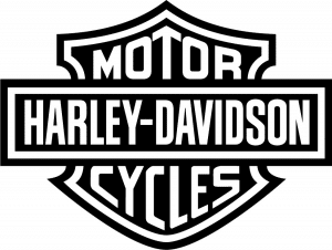 Iconic Harley Logo. The black and white bar and the shield is back but in a never version
