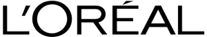 L'Oréal is a very simple logo with L and it's all in black. The famous beauty brand does not need to say more to be recognized