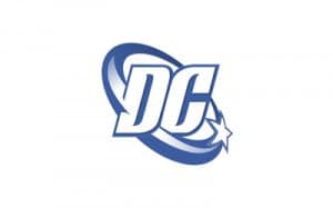 A blue DC Comics Logo design with a ring around the DC instead of a solid circle. Only one star is left