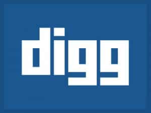 Simple but complicated is the logo with d for a company called digg. Blue background and white font
