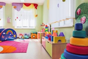 A room full of colorful toys in a daycare business