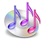 Original iTunes icon in 2001. Three notes on a CD