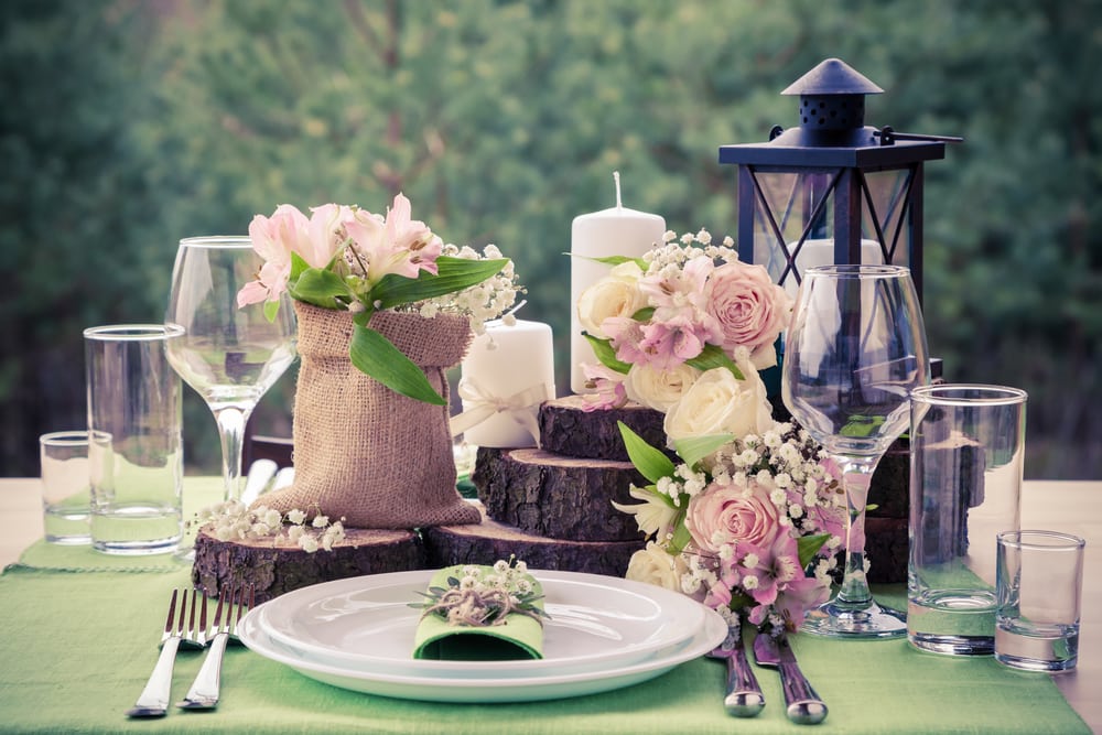 Romantic set up of a wedding table. The the exception is an important part if you start a wedding planning business. 