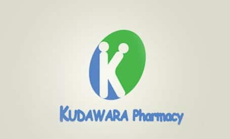Kudawara Pharmacy decided on an interested look for their rude logo design.