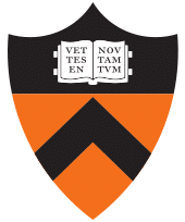 Orange logo design like a shield with latin writings. Old fashioned shield in black and orange. This is a popular shape for patriotic logos and sports logo designs.