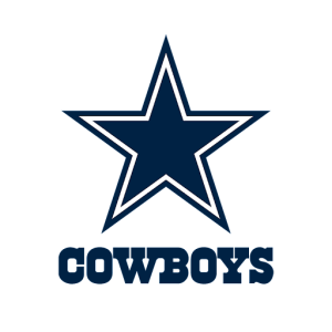 Dallas Cowboys look. Famous start with an outline around it. Blue and white