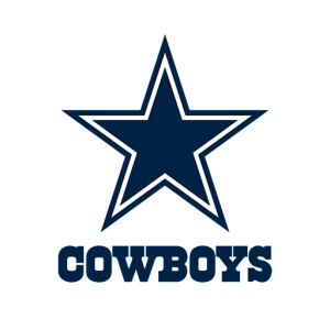 Dallas Cowboys look. Famous start with an outline around it. Blue and white