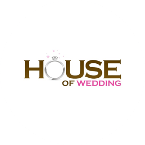 One of our wedding logo design for The House of Wedding. Cute ring on the "o"