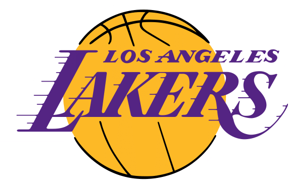 Los Angeles Lakers best sports logos is made up of two colors and has movement to it.