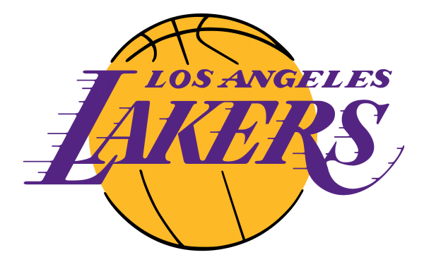 Los Angeles Lakers best sports logos is made up of two colors and has movement to it.