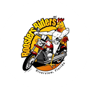 Rooster Riders is a group logo design for motocycle club.