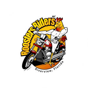 Rooster Riders is a group logo design for motocycle club.