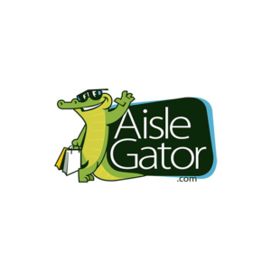 Character logo with an alligator who is waving at you. Fun logo