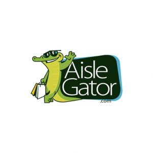 Character logo with an alligator who is waving at you. Fun logo