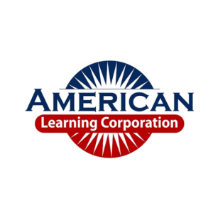 Patriotic logo design like this one for American Learning Corporation is usually red, blue and white. All patriotic colors