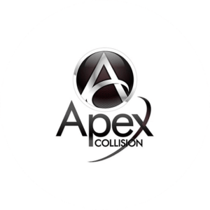Logos for insurances like Apex collision use one color to be able to have a versatile logo that fits all sizes and materials.