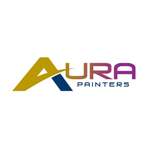 Aura Painters graphic is a simple yet colorful and memorable play with fonts.