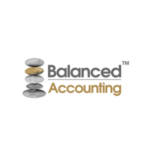 Logos for accountants in the shape of stepping stones. Balanced Accounting