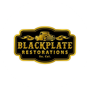 Car logo design with a very classy and royal feel. Built like a badge and easily remembered. Business is called Blackplate Restorations