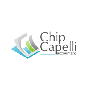 Chip Capelli accountants went for a grey, blue and green look. The book is a symbol that is often seen in accounting logo designs