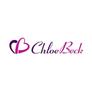 Wedding logo for Chloe Beck. A simple pink and black heart