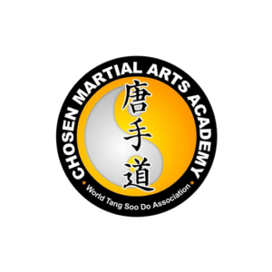 Chosen Martial Arts Academy has text that creates the foreign text logo design