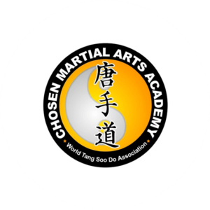 Chosen Martial Arts Academy has text that creates the foreign text logo design