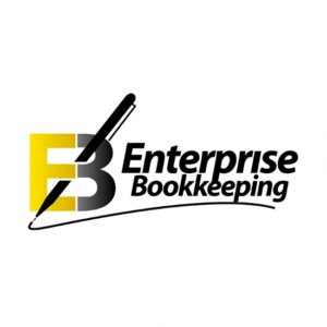 Logos for accountants usually have 2- 3 colors in their image. This Enterprise Bookkeeping is a nice balanced black and yellow. .