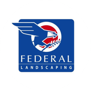 Beautiful eagle logo for Federal Landscaping . Patriotic graphic part of the reseller program