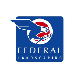 Beautiful eagle logo for Federal Landscaping . Patriotic graphic part of the reseller program