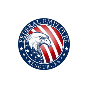 Federal Employee Resources is a government logo design with the royal eagle in patriotic colors.
