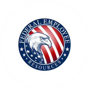 Federal Employee Resources is a government logo design with the royal eagle in patriotic colors.