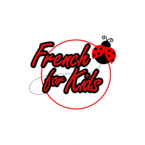 French for Kids shows a playful education logo design