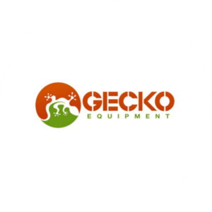 Industrial logos like Gecko equipments use a little character green gecko and an orange vintage font.