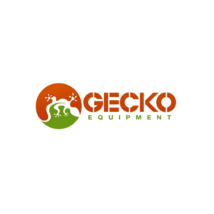 Industrial logos like Gecko equipments use a little character green gecko and an orange vintage font.