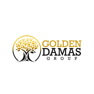 Creative logos often uses symbolism in the shape of trees like this image for Golden Damas Group.