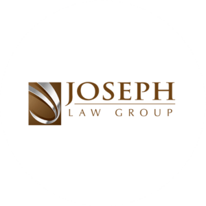 Law group and legal logo design for Joseph in golden brown vertical logo