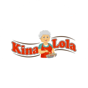 Kina Lola is a foreign text logo design featuring a granny