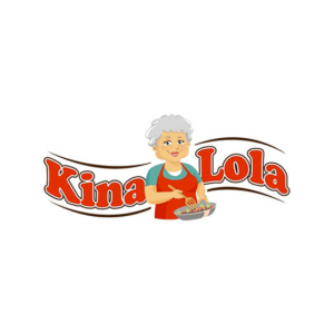 Kina Lola is a foreign text logo design featuring a granny