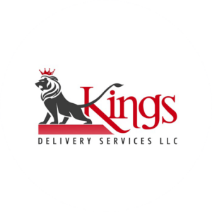 Kings Deliver Services LLC have a very royal looking transport logo design in the shape of a lion.