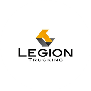Logos for logistic companies can also be very simple like this Legion Trucking graphic
