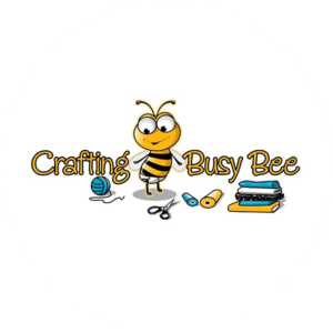 A Craft logo with a lot of cuteness and character in the shape of a bee. For Crafting Busy Bee