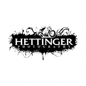 Hettinger photography logo design is a powerful black and white image.