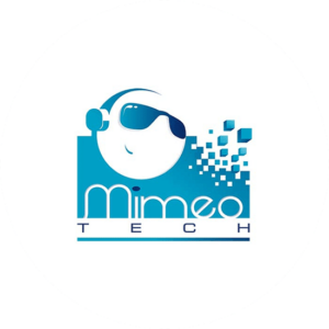 Mimeo Tech high-tech logo design is a fun logo with an over-sized head