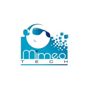 Mimeo Tech high-tech logo design is a fun logo with an over-sized head
