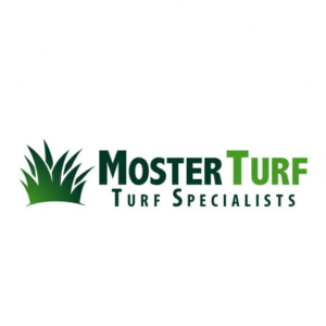 Logos for landscapers come in all sorts of shapes but mostly green like this one which has a easy font and a green turf on the left hand side.