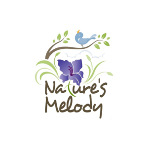 A typical green logo design with flowers and all natures colors for Nature's Melody